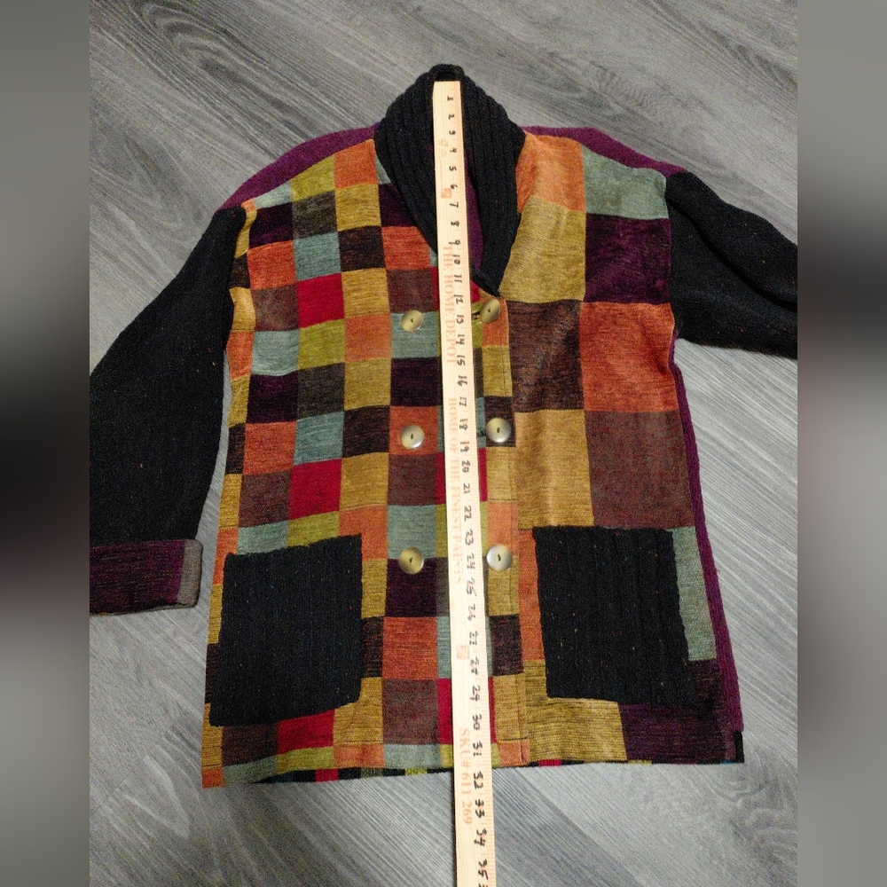 Susan Bristol Ltd. Multicolor Patchwork Cardigan - image 7